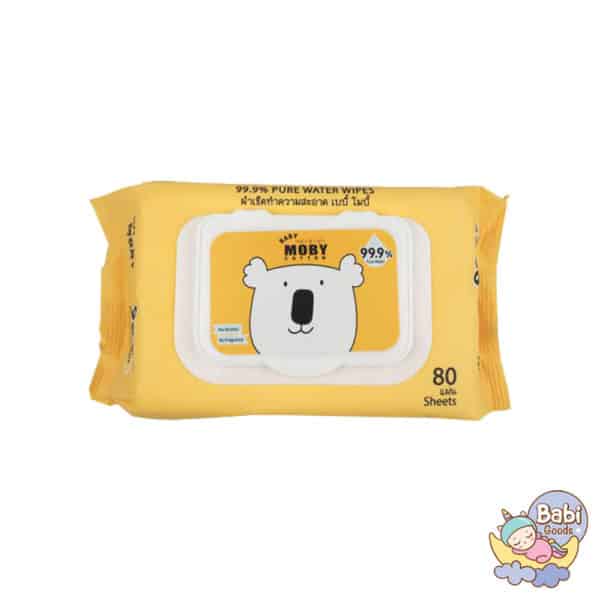 BABY MOBY ทิชชู่เปียก เพียววอเตอร์ 80 แผ่น