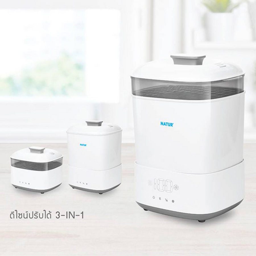 Natur เครื่องนึ่งขวดนมไฟฟ้า พร้อมอบแห้ง รุ่น SD-5 3 1f