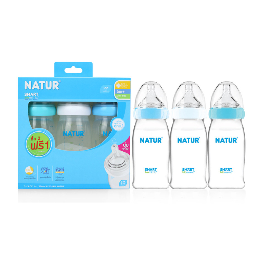 Natur ขวดนม Smart Biomimic PP 5oz./9oz. 7 kv