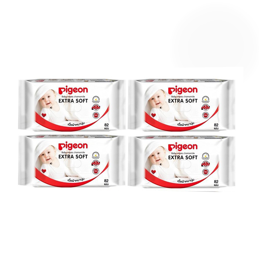 Pigeon ทิชชู่เปียก สูตรคาโมมายล์ 82 ชิ้น 3 pf