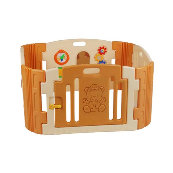 คอกกั้นเด็กแฮปปี้ สีน้ำตาล รุ่น Happy Baby Room with Play Panel Brown ไซส์ S/M/L Eduplay