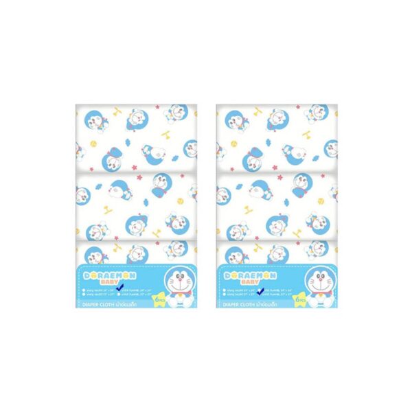 Nuebabe ผ้าอ้อมลาย Doraemon แพ็ค 6 ผืน