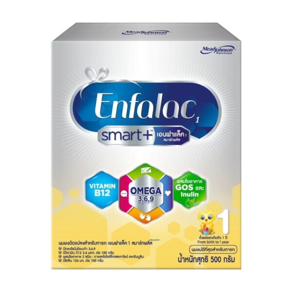 Enfalac Smart+ นมผงเอนฟา แล็ค สมาร์ทพลัส สูตร 1 ขนาด 600 กรัม