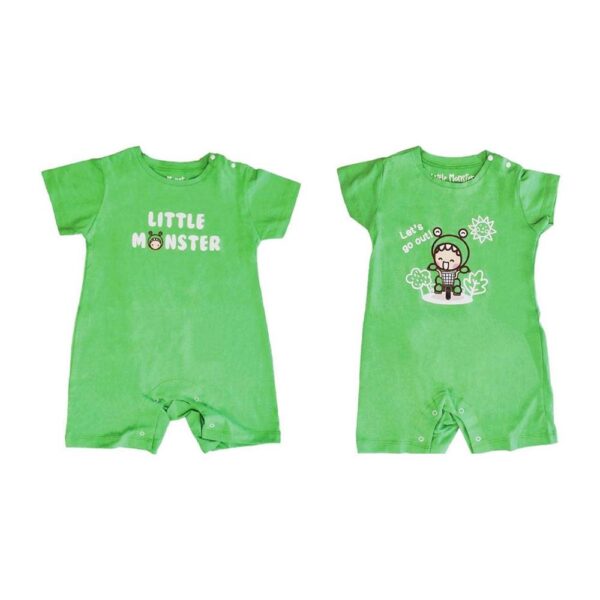 Little Monster Bodysuit สีเขียว ลาย LM