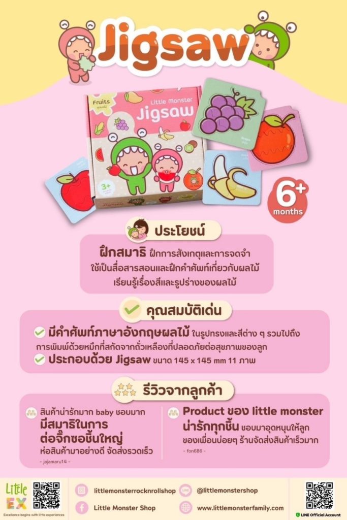 Little Monster Jigsaw 10 7 5 1 large