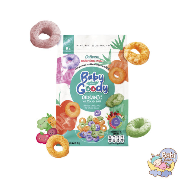 Baby Goody Organic Multigrain Puff มัลติเกรน ออร์แกนิค อบกรอบ