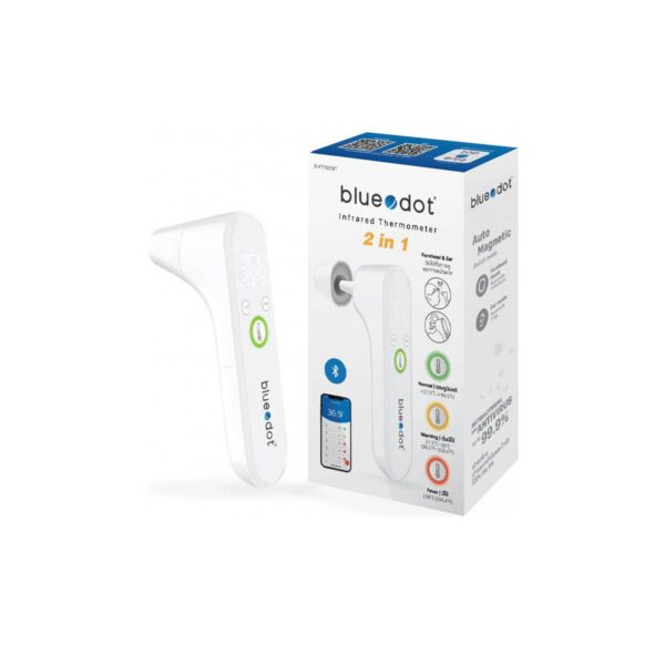 เครื่องวัดอุณหภูมิร่างกาย Thermometer ทางหน้าผากและทางหู รุ่น B-FT102 BTเชื่อมบลูทูธได้ Bluedot