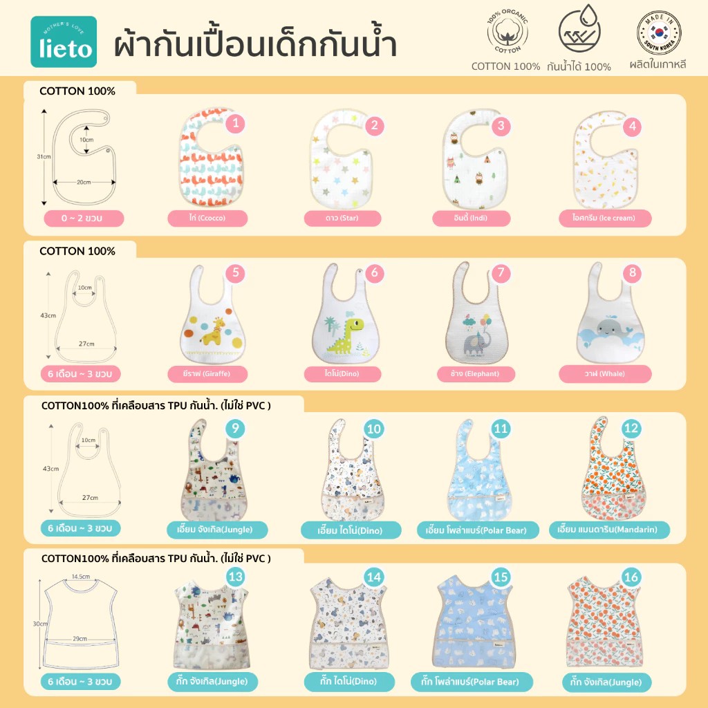 ผ้ากันเปื้อนทรงเอี๊ยม Lieto 6 ผ้ากันเปื้อนทรงเอี๊ยม Lieto - Image 6