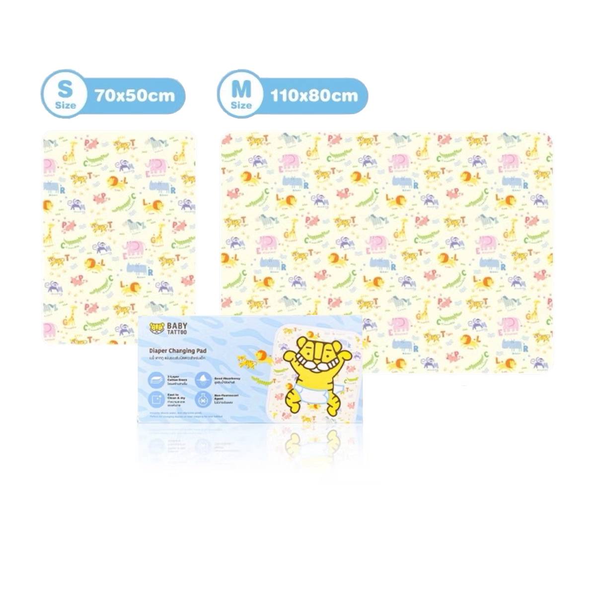ผ้ารองกันปัสสาวะ ลายA-Z Baby Tattoo 1 ผ้ารองกันปัสสาวะ ลายA-Z Baby Tattoo
