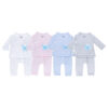 ชุดผูกหน้าแขนยาว ผ้าถัก ไซส์ 0-3 เดือน ลายแกะ Merry Baby