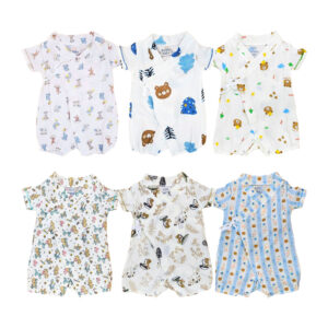 ชุดซามูไร ผ้าแบมบูพิมพ์ลาย ไซส์ 0-3 เดือน Merry Baby