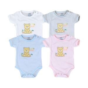 ชุดบอดี้สูทแขนสั้นขาเว้า ผ้าถัก ไซส์ 0-3 เดือน Merry Baby