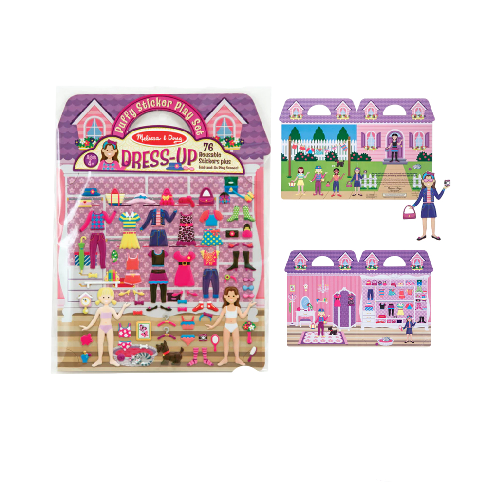 Melissa & Doug Puffy Reusable Sticker Set: Dress-Up รุ่น 2195 สมุดชุดสติ๊กเกอร์รียูสซาเบิล รุ่นแต่งตัว แปะซ้ำได้ มีฉาก พกพาสะดวก 1 Melissa & Doug Puffy Reusable Sticker Set: Dress-Up รุ่น 2195 สมุดชุดสติ๊กเกอร์รียูสซาเบิล รุ่นแต่งตัว แปะซ้ำได้ มีฉาก พกพาสะดวก