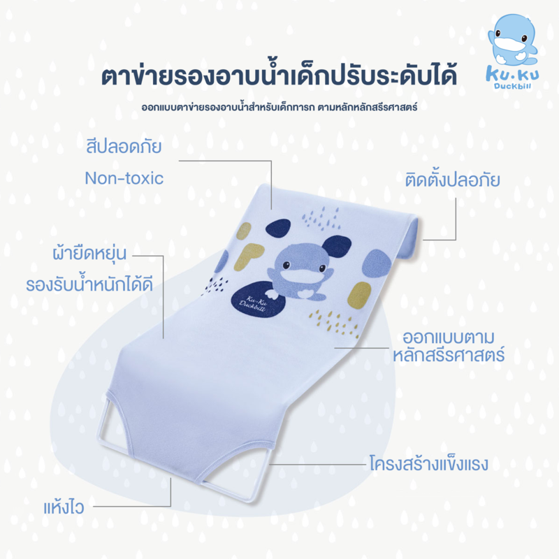 อ่างอาบน้ำสำหรับเด็กขนาดใหญ่ KUKU DUCKBILL Infact Bath Tub 28 6